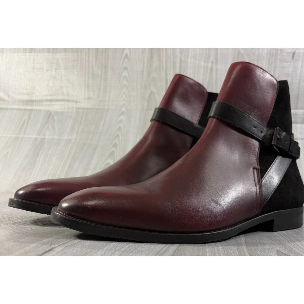 Tommy Hilfiger x Lewis Hamilton Cool dressy buckle boot sz 11 color burgundy new